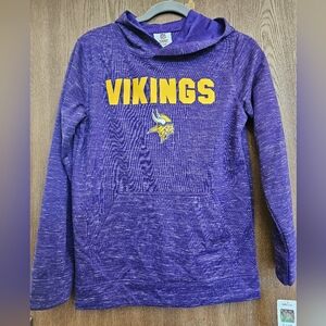 NWT, Youth Unisex NFL Apparel Vikings purple & gold Hoodie, Large-12/14